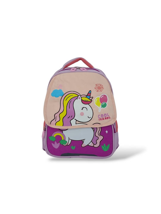 Playbags Παιδική Τσάντα Πλάτης Μωβ 26x14x36εκ.