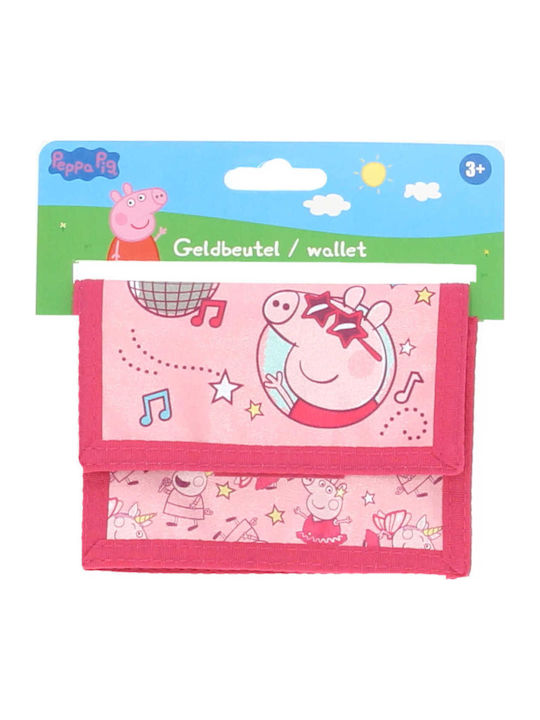 Peppa Schwein Kinder Geldbörse mit Klettverschluss Rosa