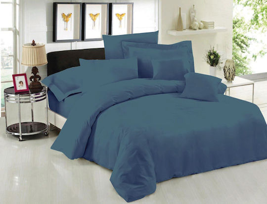 Le Blanc Σεντόνι Υπέρδιπλο 245x270εκ. Dusty Blue #6699CC