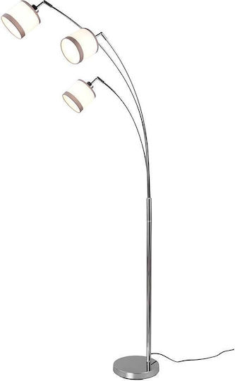 Trio Lighting Davos Stehleuchte H185xB12cm. mit Fassung für Lampe E14 Weiß