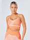 Twill Active Women's Athletic Blouse with Straps Orange
