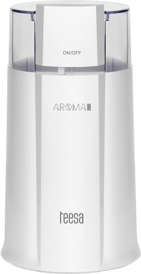 Teesa Aroma Ηλεκτρικός Μύλος Καφέ 160W με Χωρητικότητα 50gr Λευκός