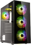 Kolink Observatory HF Glass ARGB Gaming Midi Tower Κουτί Υπολογιστή με Πλαϊνό Παράθυρο Μαύρο
