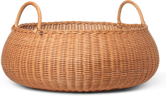 Ferm Living Καλάθι Αποθήκευσης Ψάθινο Μπεζ 60x60x32cm