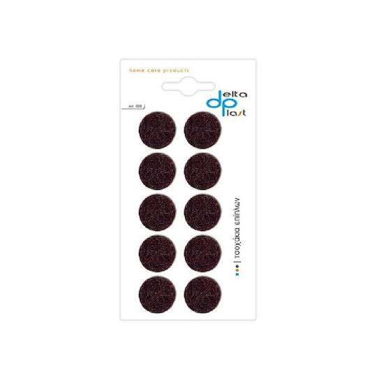 Delta Plast Möbelsocken Runde mit Aufkleber und Durchmesser 22mm 10Stück 00093