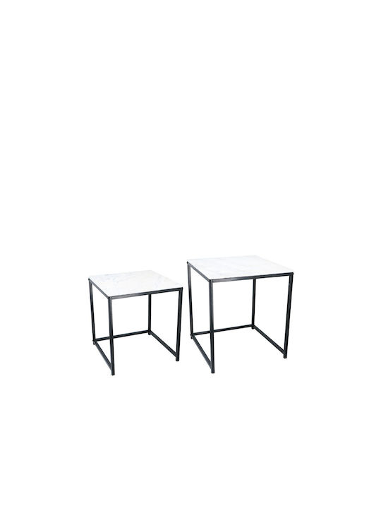 Square Side Table White L45xW45xH52cm