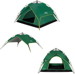 Nils Σκηνή Camping Πράσινη με Διπλό Πανί 3 Ατόμων
