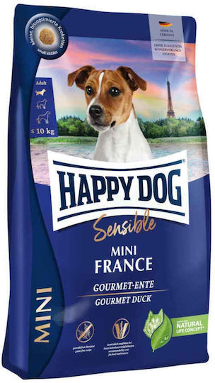 Happy Dog France 0.8kg Trockenfutter ohne Getreide für erwachsene Hunde kleiner Rassen mit Ente