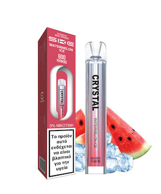 Crystal Bar Disposable E-Cigarette 600 Puffs Watermelon Ice Nicotine Free 2ml