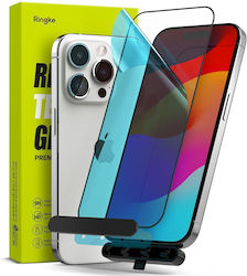Ringke Full Face Tempered Glass Negru (iPhone 15 Pro) Ringke Full Face Tempered Glass Negru (iPhone 15 Pro)