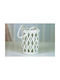 Tabletop Bamboo Lantern White 15x15x20cm