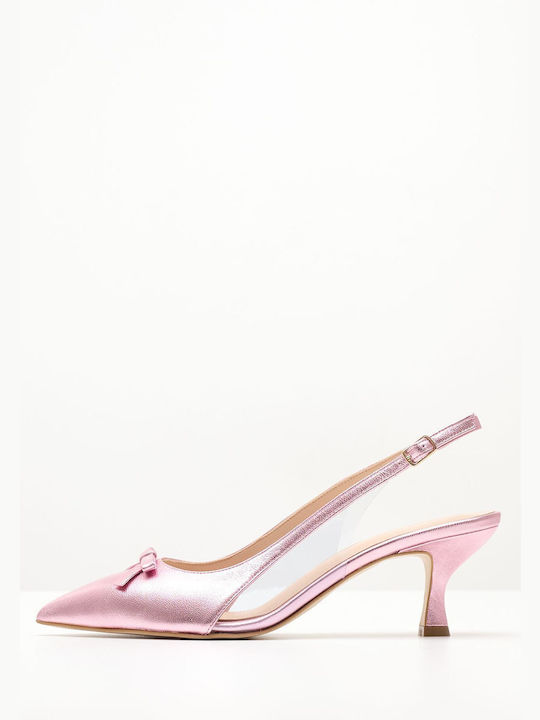 Mortoglou Leather Pink Heels