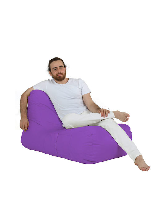 Waterproof Bean Bag Chair Poof Trendy Purple 65x105x75cm