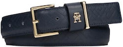 Tommy Hilfiger Women's Leather Belt Navy Blue