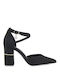 Exe Black Heels with Strap