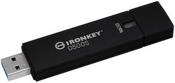 Kingston Ironkey D500s 16GB USB 3.2 Stick Negru