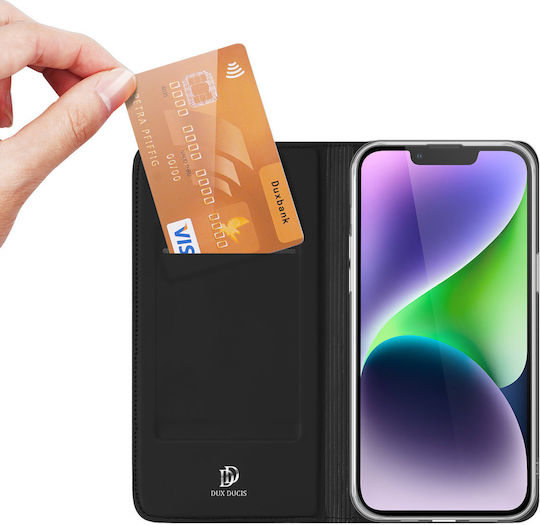 Dux Ducis Skin Pro Книга Изкуствена кожа Черен (iPhone 15)