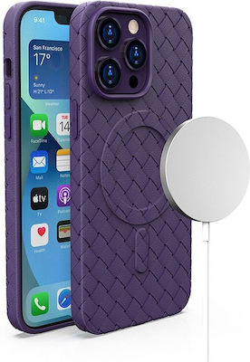 Woven Back Cover Purple (iPhone 15)