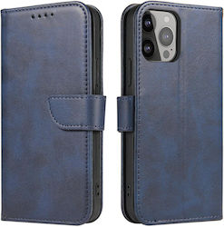 Magnet Wallet Silicone / Leather Blue (iPhone 15)