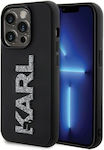 Karl Lagerfeld 3d Logo Glitter Back Cover Black (iPhone 15 Pro Max)