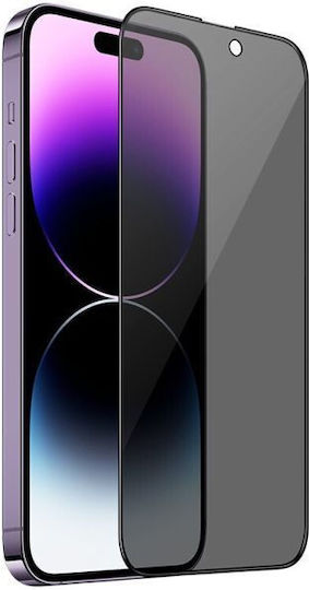 Frame 3D Full Glue Privacy Full Face Tempered Glass Μαύρο (iPhone 15)