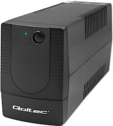 Qoltec FR UPS Line-Interactive 650VA 360W με 2 Schuko Πρίζες