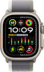 Apple Watch Ultra 2 Titanium 49mm Waterproof with eSIM and Heart Rate Monitor (Green/Grey Trail Loop S/M)