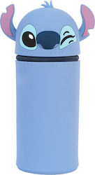 Grupo Erik Stitch Pencil Case Barrel with 1 Compartment Light Blue