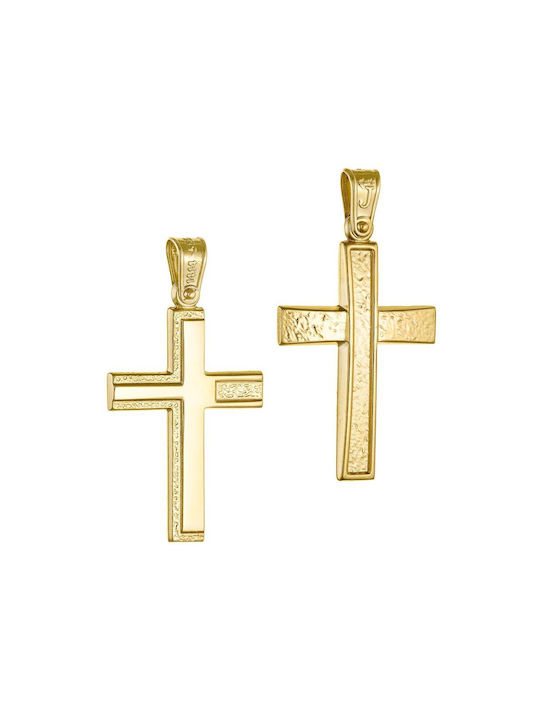 Papoulidis Jewellery Men's Gold Cross 14K with Chain