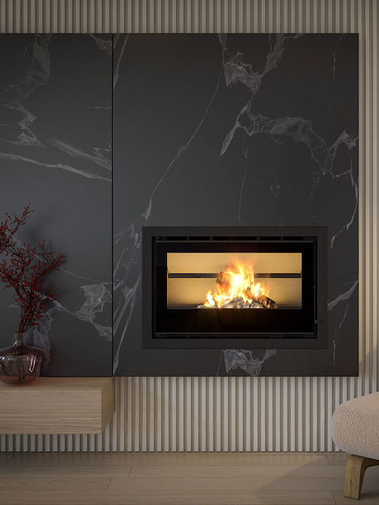 C&A Chama Cristal 88 Kaminofen Kassette Holz 10.5kW Gerade mit einer zu öffnenden Tür Geschlossenes Ausdehnungsgefäß