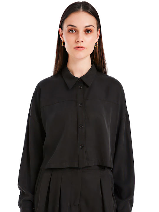 4tailors Women's Long Sleeve Shirt Black