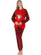Fuanna Winter Women's Pyjama Set Red