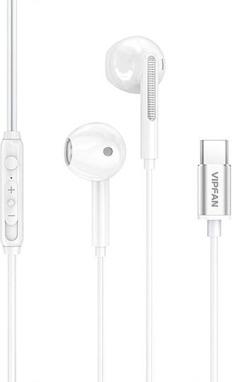 Vipfan In-ear Handsfree with 3.5mm Connector White