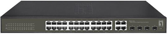 Level One GES-2128 Hilbert Managed L2 Switch με 24 Θύρες Gigabit (1Gbps) Ethernet και 4 SFP Θύρες