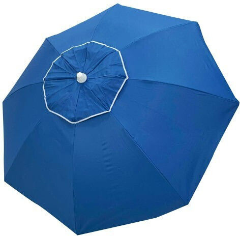 Solart Folding Beach Umbrella Diameter 1.8m with UV Protection and Air Duct Blue