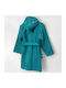 Borea Kids Hooded Bathrobe Δεινόσαυρος Petrol Blue