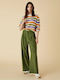 Women's Fabric Trousers Khaki