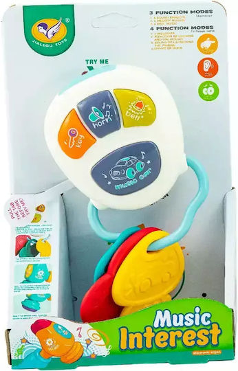 Gounaridis Toys Tasten Schlüssel in Weiß mit Sounds für 24++ Monate Weiß
