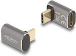 DeLock Convertor USB-C masculin în USB-C feminin Gri (60054)