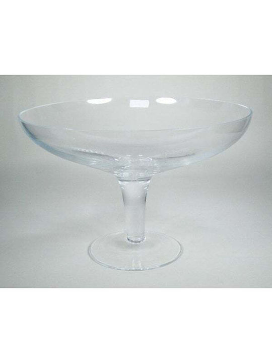 Floran Decorative Bowl Pedestal Transparent 36x36x24cm