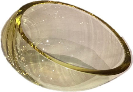 Morava Dekorative Schüssel Glas Gelb 19x11x12cm 1Stück