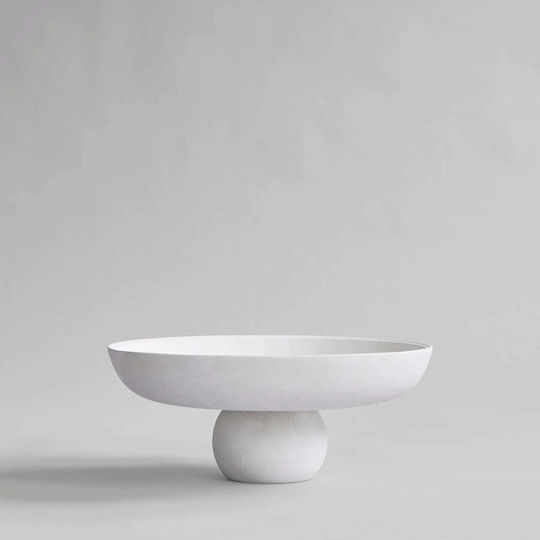 101 Copenhagen Декоративна купа Керамика С Поднос Бял 43x43x18см 1бр