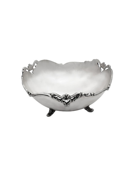 Savvas Design Dekorative Schüssel Silber Silber 12.5x12.5x5.5cm 1Stück
