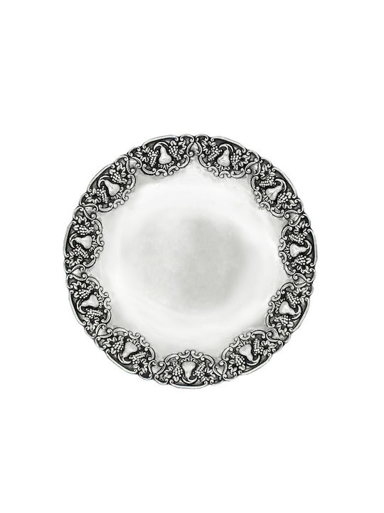 Savvas Design Decorative Bowl Silver 18.5x18.5x4.5cm
