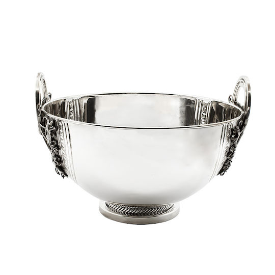 Savvas Design Decorative Bowl Pedestal Silver 27x27x18cm