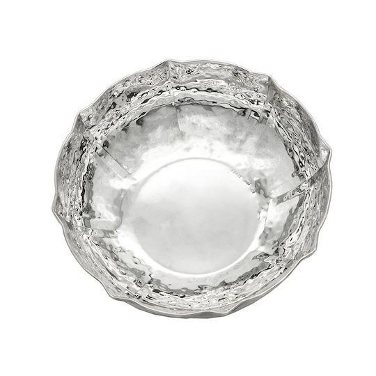 Savvas Design Dekorative Schüssel Silber Silber 13x13x4cm 1Stück
