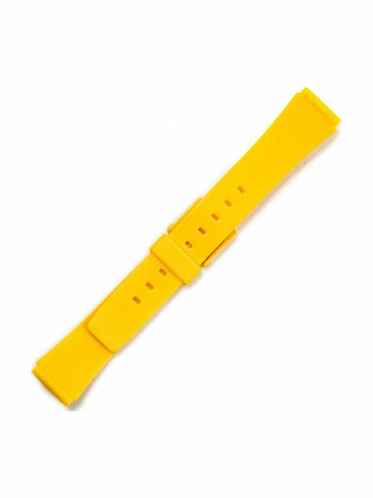 Q&Q Λουρακi Pu Qq Καουτσούκ Λουράκι Κίτρινο 18mm
