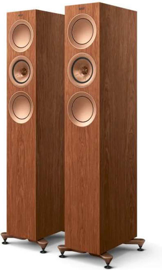 Kef R5 Meta Ζεύγος Ηχείων Hi-Fi Δαπέδου 200W 3 Δρόμων Π17.5xΒ34.35xΥ102.5εκ. Καρυδιά