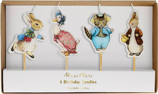Meri Meri Peter Rabbit In Garden lumânări Lumânare de Zi de Naștere 4buc 267520