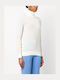 Women's Long Sleeve Sweater Woolen Turtleneck White